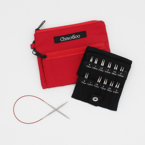 巧姑 5cm+8cm 紅Mini•不鏽鋼短輪針組套(12付)產品圖
